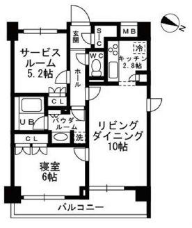 シャンピアグランデ深沢 415 間取り図