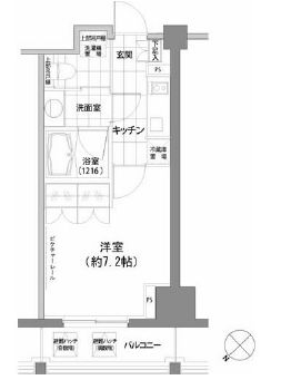 パークハビオ渋谷 805 間取り図