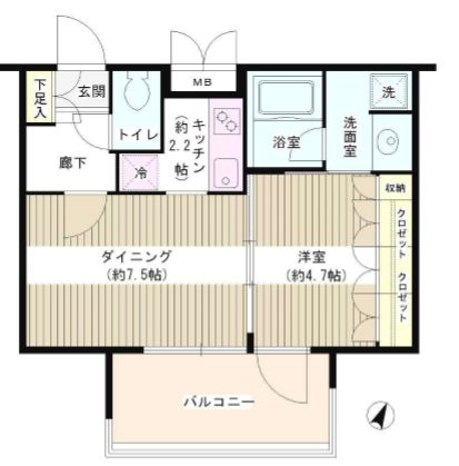 アゼリアテラス新宿 3階 間取り図