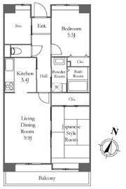 アクティ目黒駅前 1号棟 319 間取り図