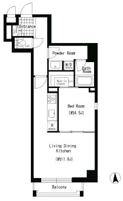 アクトフォルム学芸大学 206 間取り図