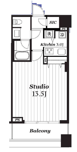 コンシェリア西新宿タワーズウエスト 5階 間取り図