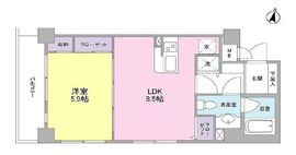 ボヌール都立大学壱番館 502 間取り図