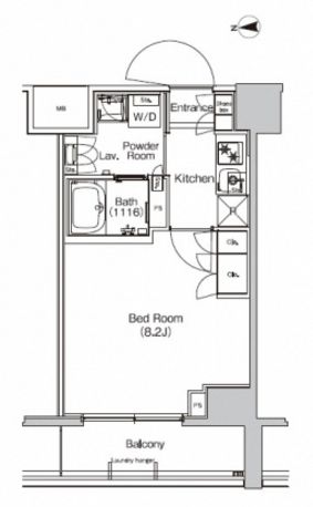 プラウドフラット外神田 206 間取り図