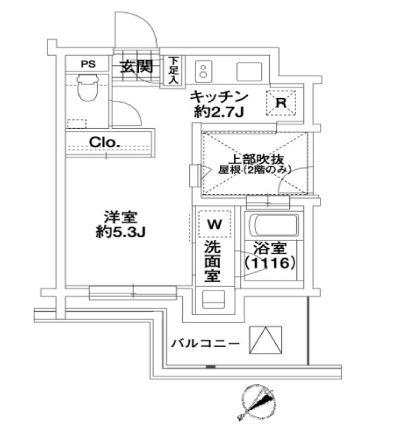 エルスタンザ代々木 409 間取り図