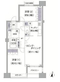 アビティ目黒 802 間取り図