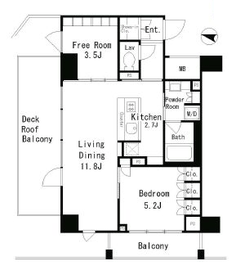 パークキューブ八丁堀 1402 間取り図