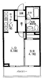 コスモリード目黒学芸大学ウエスト 302 間取り図