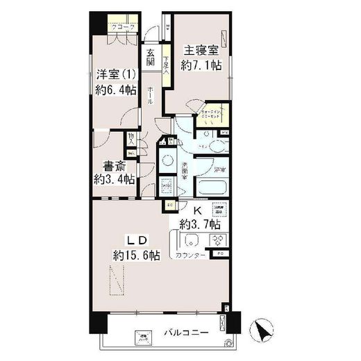 アクアシティ芝浦 1005 間取り図