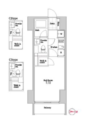 ザ・トライベッカ 310 間取り図