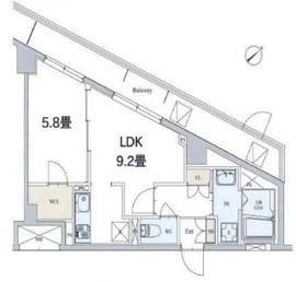 カスタリア本駒込 112 間取り図