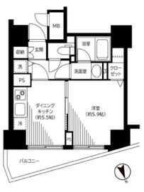 銀座レジデンス伍番館 1208 間取り図