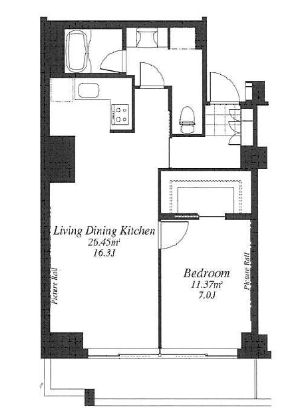 フレンシア外苑西 311 間取り図