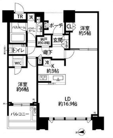 ドゥ・トゥール 28階 間取り図