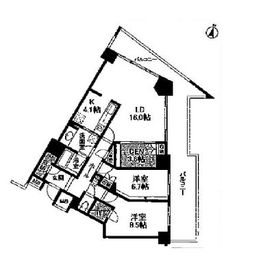 キャピタルマークタワー 38階 間取り図