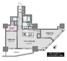 パークタワー東中野 3階 間取り図