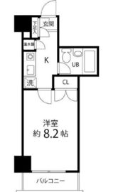 ハイリーフ芝大門 307 間取り図