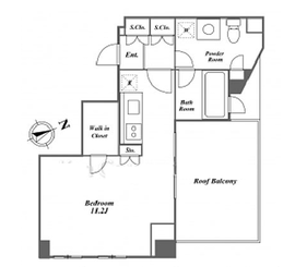 レジデンス広尾 4F2 間取り図