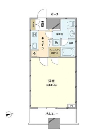 コンシェリア西新宿タワーズウエスト 9階 間取り図