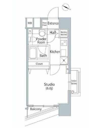 ファーストリアルタワー新宿 701 間取り図