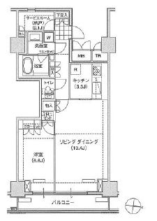 ブリリアイスト東雲キャナルコート 1325 間取り図
