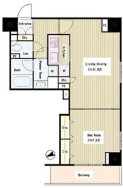 コンフォリア銀座イースト弐番館 1102 間取り図