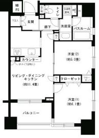 パークキューブ市ヶ谷 1102 間取り図