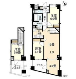 オープンレジデンシア六本木美術館前 1階 間取り図