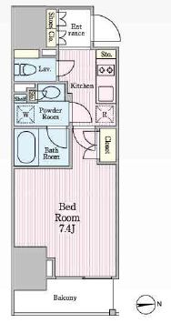ディームス三田 201 間取り図
