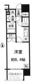 コンフォリア新宿御苑1 1404 間取り図