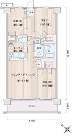 エスティメゾン豊洲レジデンス D637 間取り図