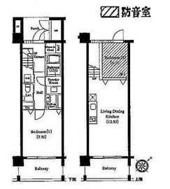 ラフィーヌ銀座 1116 間取り図