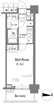 パークアクシス辰巳ステージ 819 間取り図