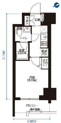 アーバネックス大森 1207 間取り図