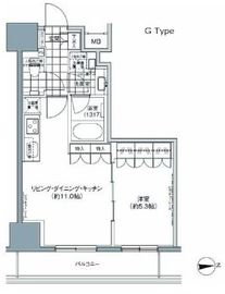 パークハビオ上野3丁目 1002 間取り図