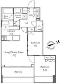 ザ・パークハウス三軒茶屋タワー 4階 間取り図