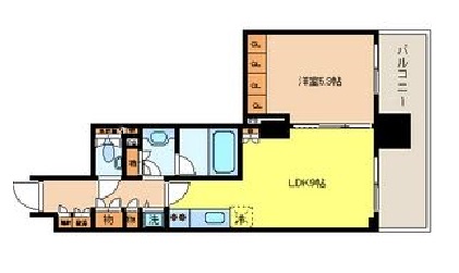 クオリア南麻布 3階 間取り図