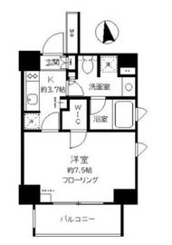 パークリュクス白金mono グレージュ 4階 間取り図