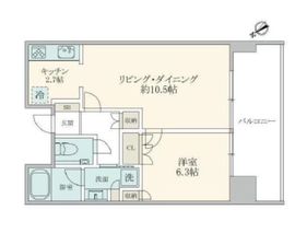 六本木グランドタワーレジデンス 6階 間取り図