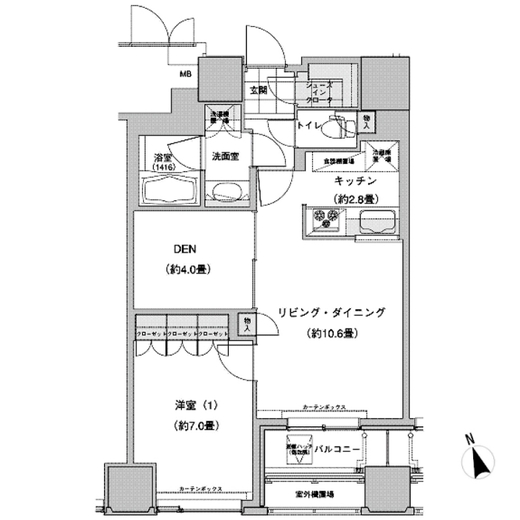 ウエストパークタワー池袋 208 間取り図