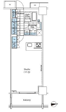 コンフォリア新宿イーストサイドタワー 1321 間取り図