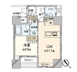 パークリュクス銀座mono 8階 間取り図