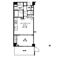 カスタリア高輪台2 104 間取り図