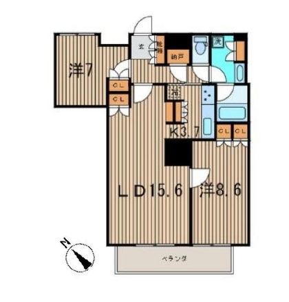 ザ・東京タワーズ ミッドタワー 39階 間取り図
