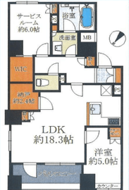 ウィルローズ築地 13階 間取り図