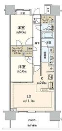 クレストシティレジデンス 13階 間取り図