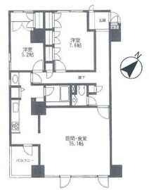ルート麻布十番 5階 間取り図