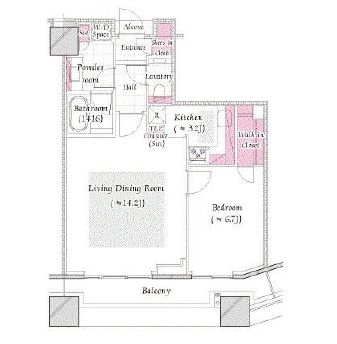 コンシェリア西新宿タワーズウエスト 5階 間取り図