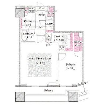 コンシェリア西新宿タワーズウエスト 16階 間取り図