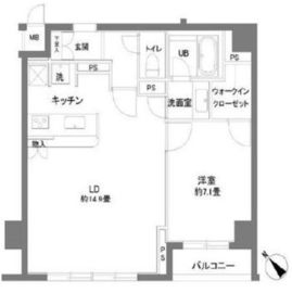 シティタワー麻布十番 304 間取り図